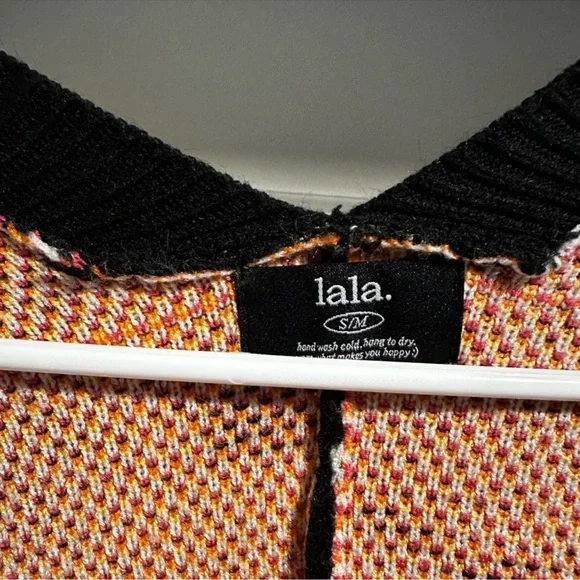 Dressed in LALA Black and Pink Cosmic Cardigan - Picture 8 of 8